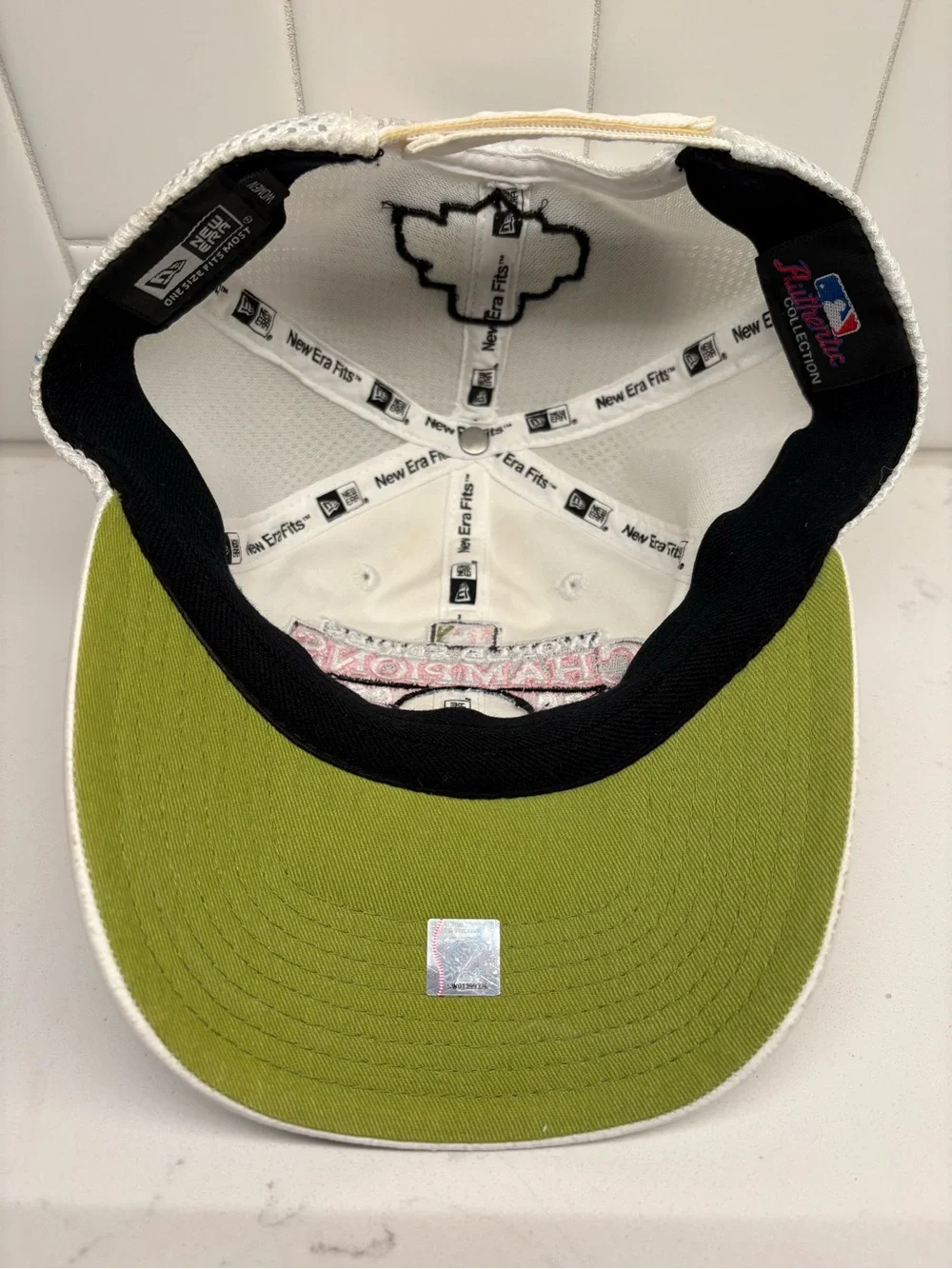 New Era 2008 World Series Champions Phillies White Pink Hat Women Adjustable⁠